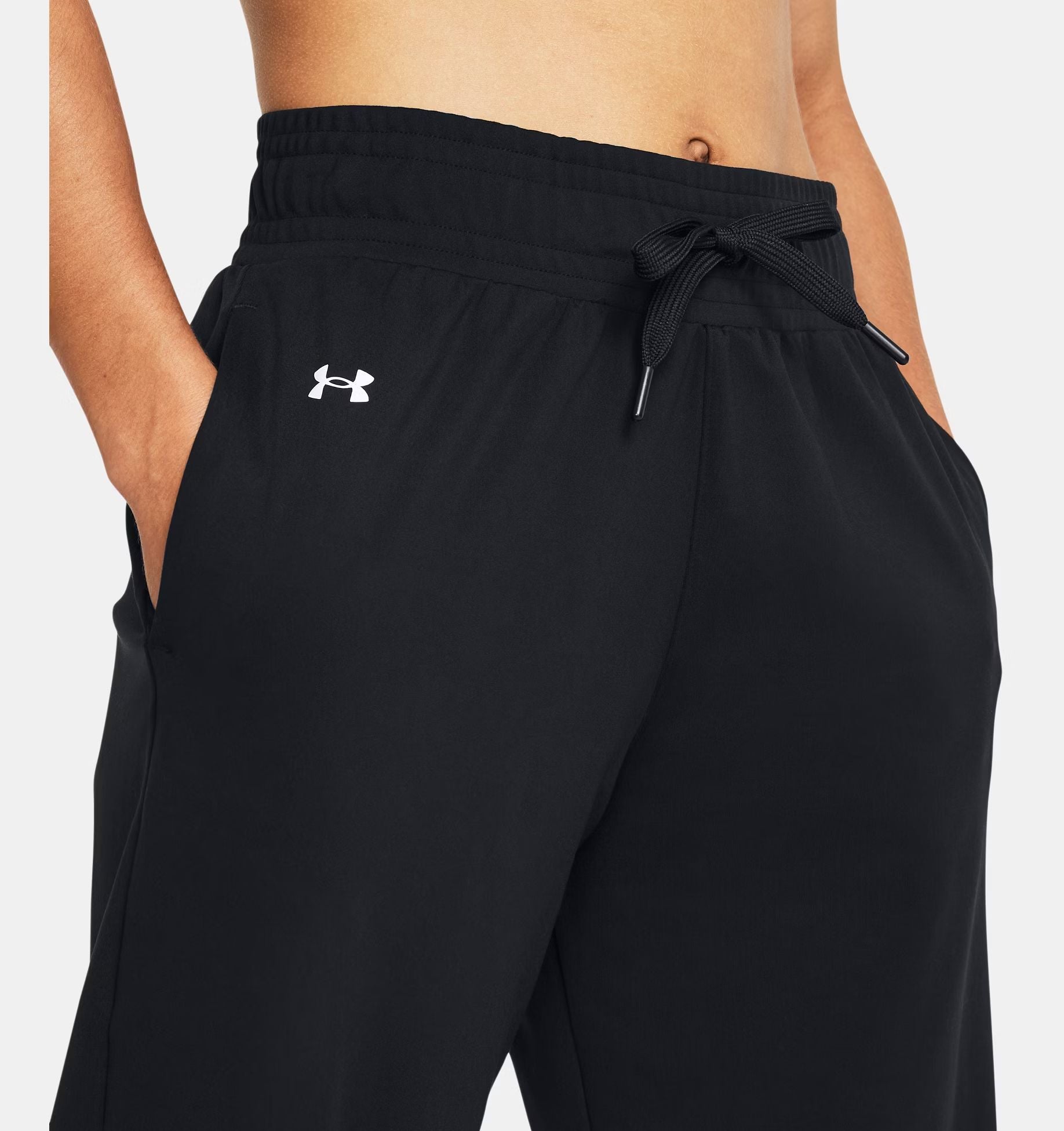 Pantaloni Motion Open Hem Donna Balck/White