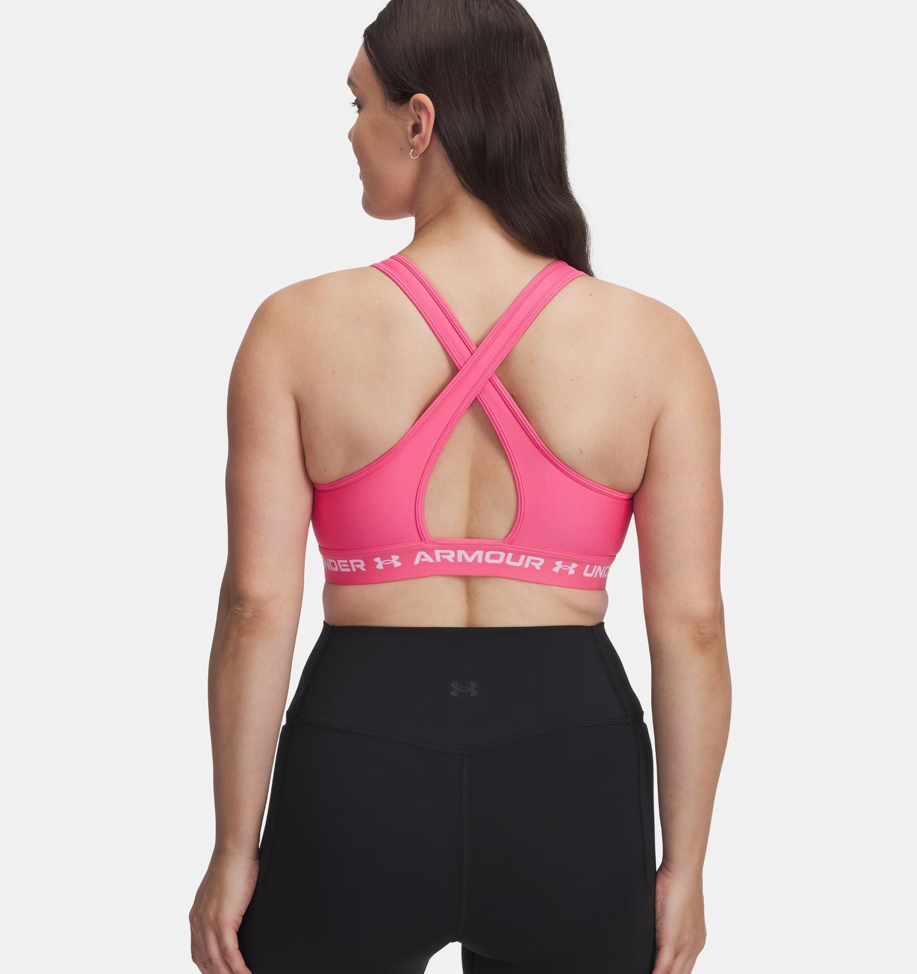 Top Mid Bra Donna Super Pink/White