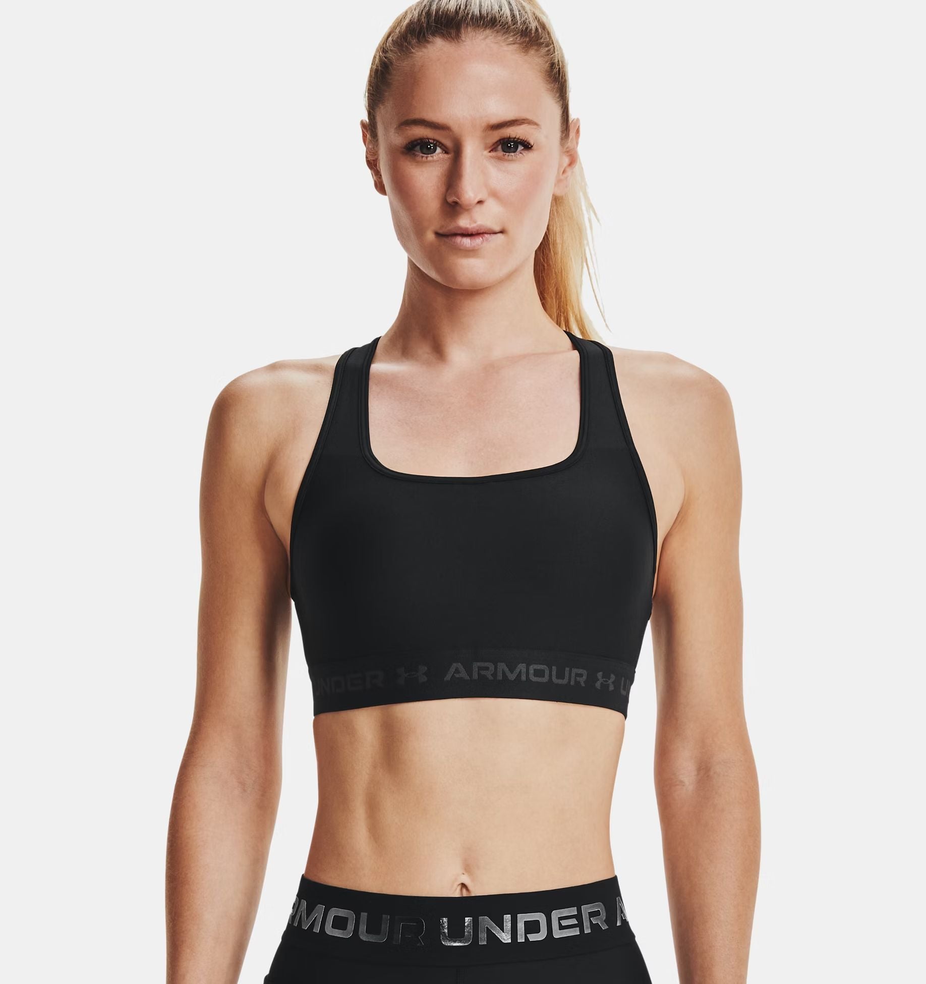 Top Mid Bra Donna Black/Jet Gray