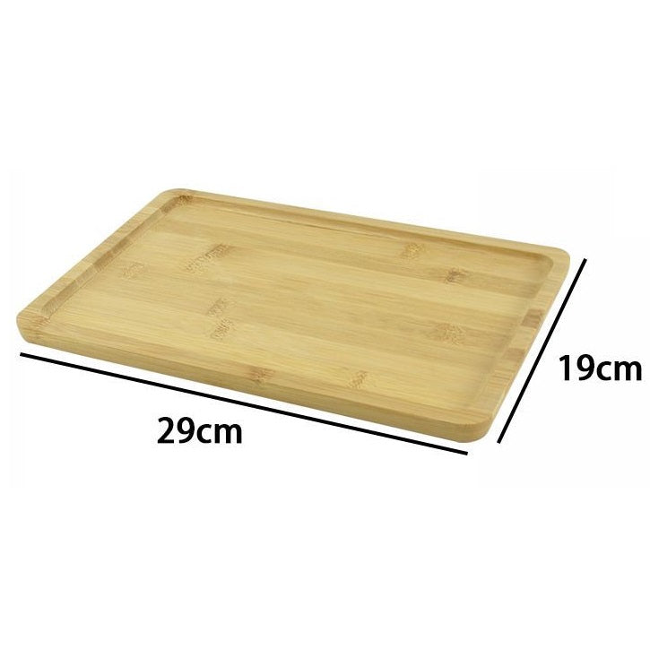 Vassoio Da Portata In Legno Bambù Per Colazione A Letto Caffe Tagliere 19X29Cm