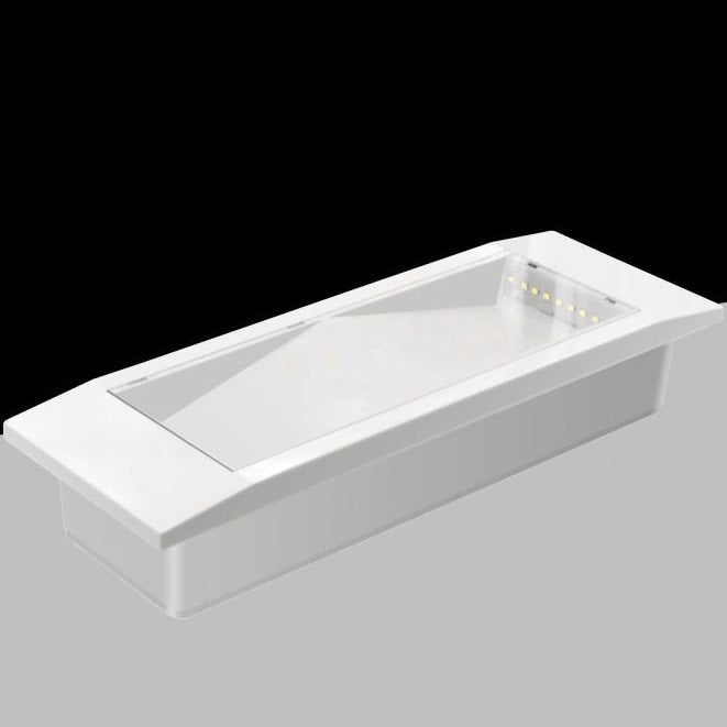 Lampada Di Emergenza Led A Parete Completa Di Incasso/Batteria 300Lm Luce Fredda