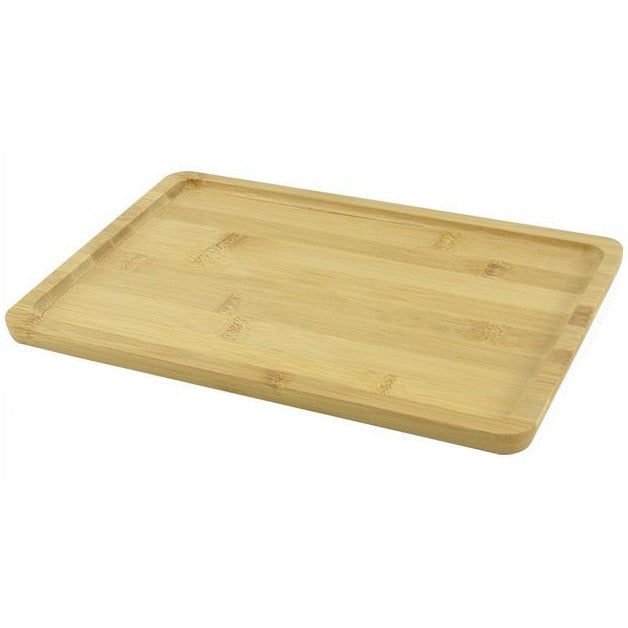 Vassoio Da Portata In Legno Bambù Per Colazione A Letto Caffe Tagliere 23X35Cm