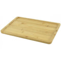 Vassoio Da Portata In Legno Bambù Per Colazione A Letto Caffe Tagliere 23X35Cm