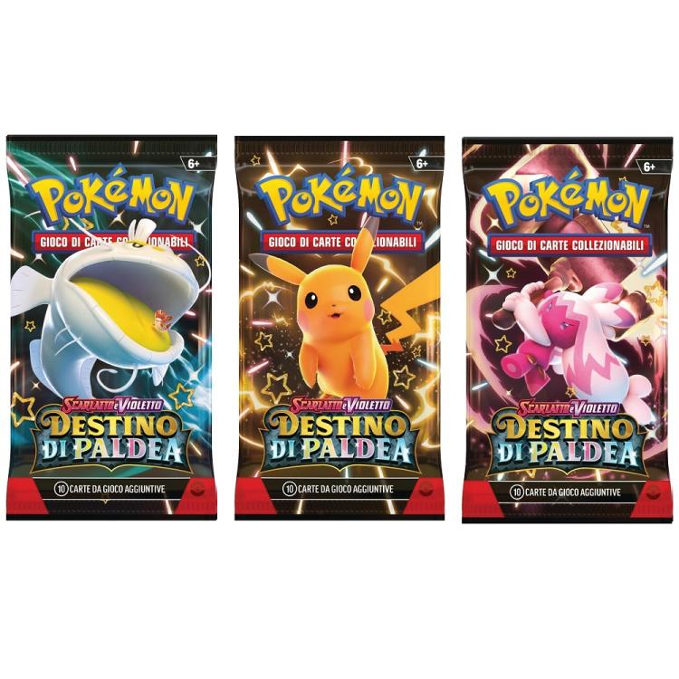 Pokemon Destino Di Paldea Collezione Con Adesivo Scarlatto E Violetto (Maschiff)