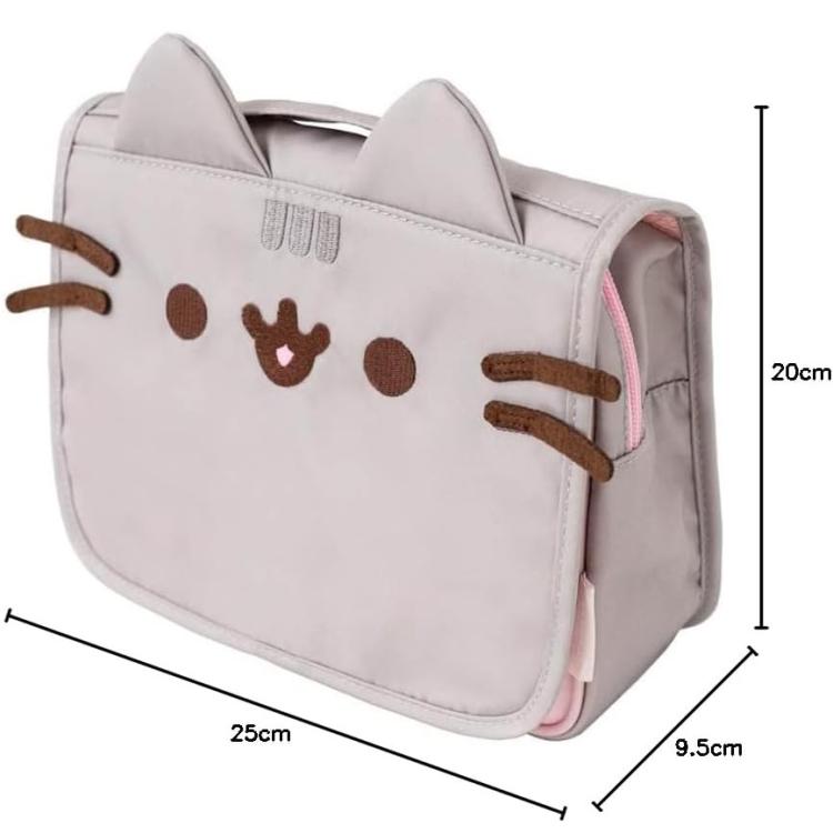 Beauty Case da Viaggio (Pusheen th Cat) Foodie Collection Borsa Bag Borsellino Donna da Viaggio da Appendere Impermeabile con Scomparti e Gancio | Organizer Trucchi Portatile, Regalo Donna (24 x 20 x 9 cm)