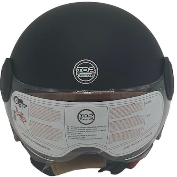 CASCO JET SIRIO MATT MOTO SCOOTER OMOLOGATO ECE VISIERA REMOVIBILE (NERO tg.XL)