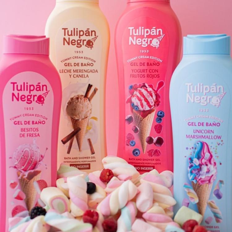 Tulipan Negro Shower Gel Bagno Crema Doccia (Cotone E Talco) Bagnoschiuma 650Ml