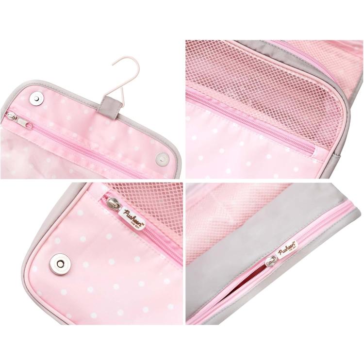 Beauty Case da Viaggio (Pusheen th Cat) Foodie Collection Borsa Bag Borsellino Donna da Viaggio da Appendere Impermeabile con Scomparti e Gancio | Organizer Trucchi Portatile, Regalo Donna (24 x 20 x 9 cm)