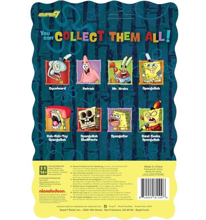 Super7 Spongebob "Band Geeks Spongebob" Action Reaction Figure Figura Collezione