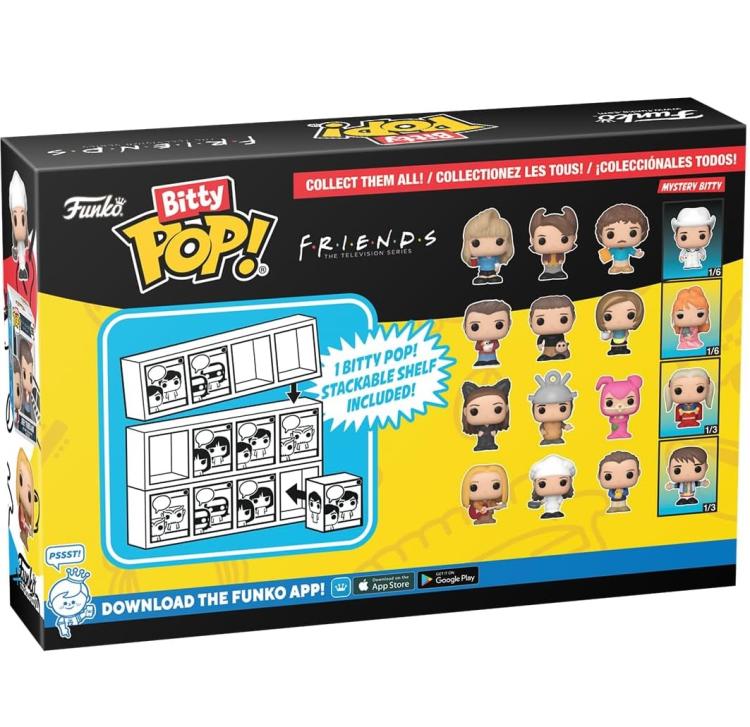 Funko Bitty Pop! Friends: 4Pack Joey Tribbiani/Ross Geller/Rachel Green +Mystery