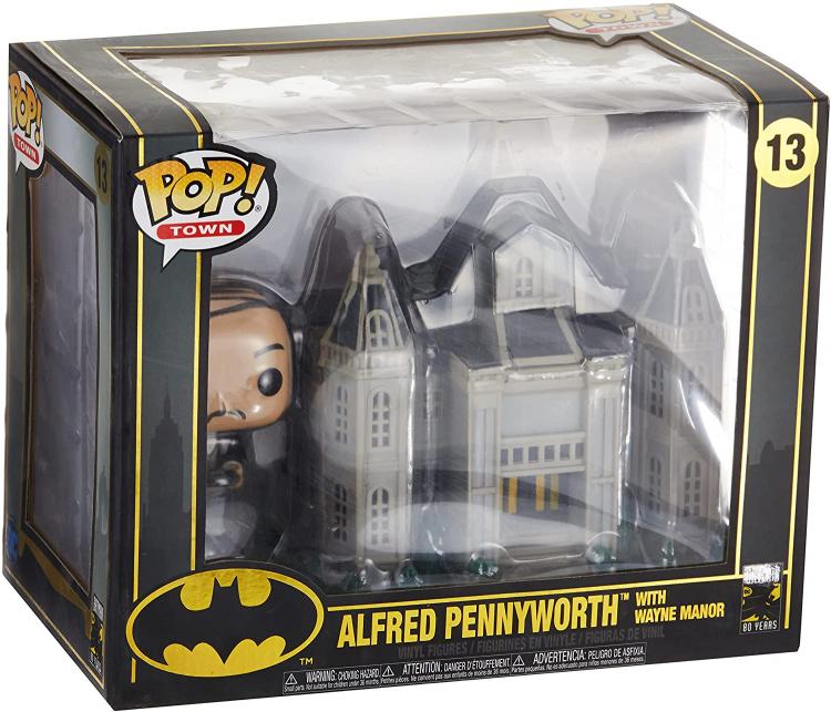 Funko Pop ! Town The Batman Alfred Pennyworth With Wayne Manor 13 Vinyl Figure