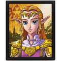 Pyramid - The Legend Of Zelda (Zelda To Sheik) Poster 3D Lenticular Incorniciato