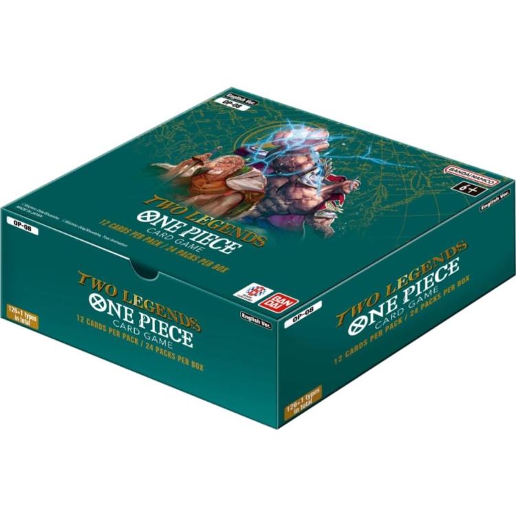BANDAI ONE PIECE OP-08 (TWO LEGENDS) CG BOX 24 BUSTE DA 12 CARD GAME - VERS. ENG