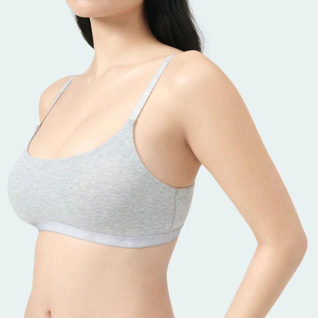 Adidas Intimo Donna Sport Active Essentials Scoop Bralette Grigio - JL3474