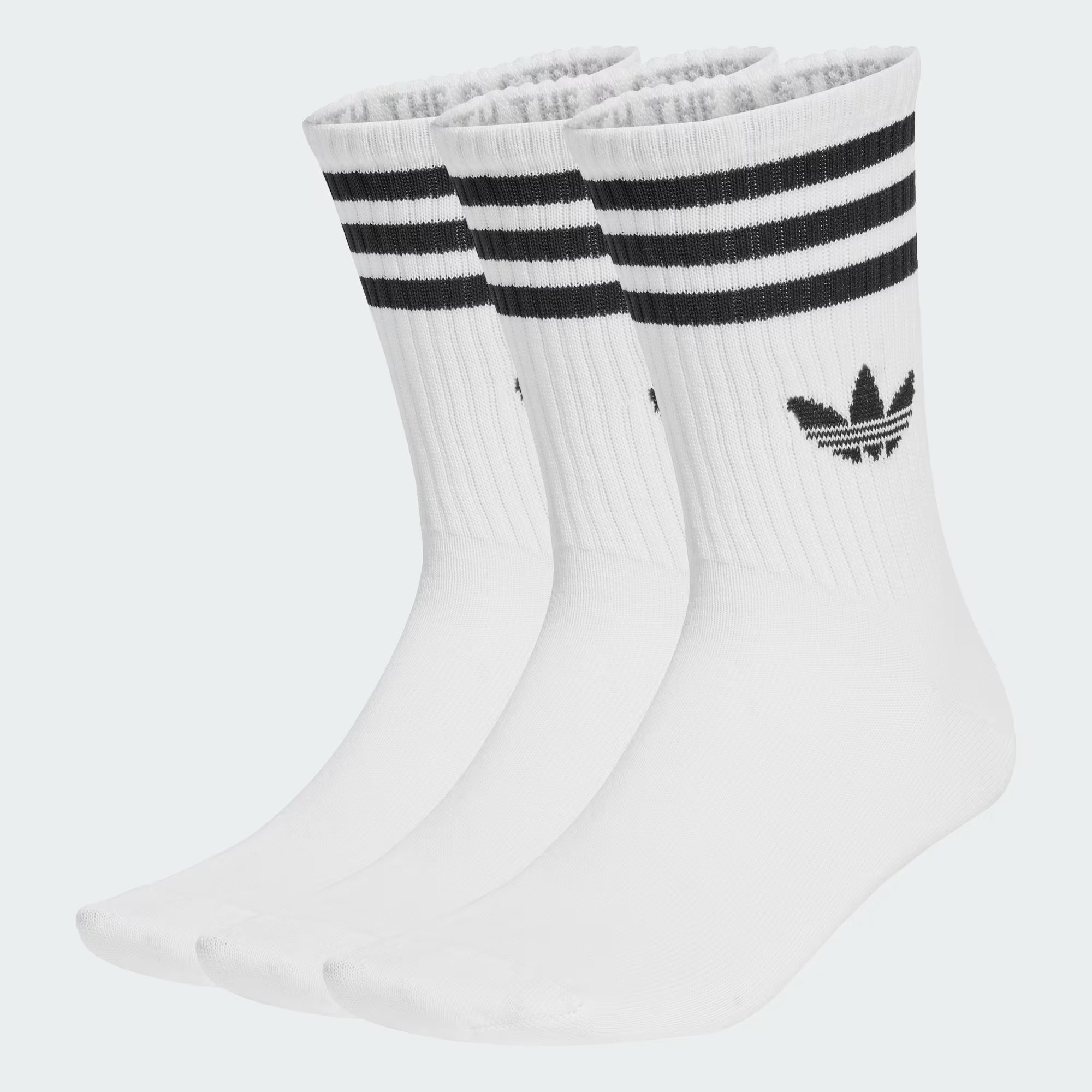 Adidas Originals Calze 3-Stripes Unisex 3 Paia Bianche Cotone BCI - JV7401