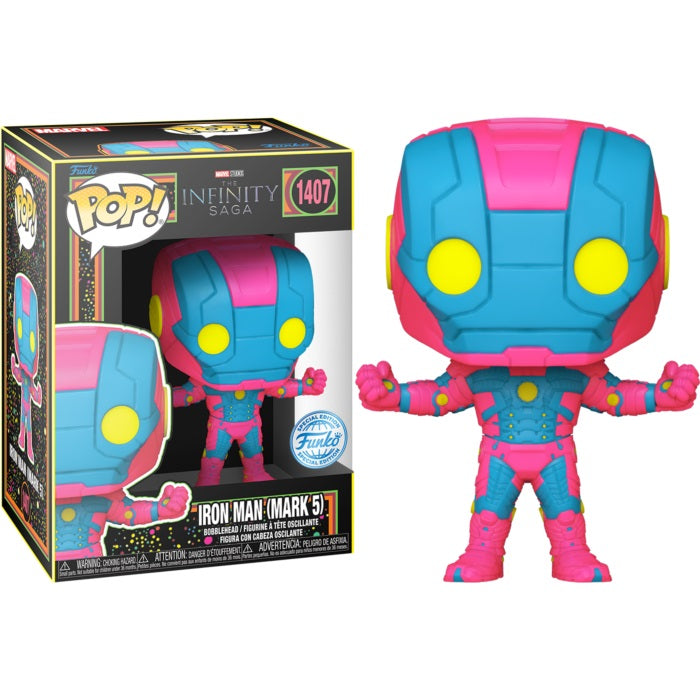 Funko Pop! Marvel The Infinity Saga (1407) Iron Man (Mark 5) Blacklight - Figure