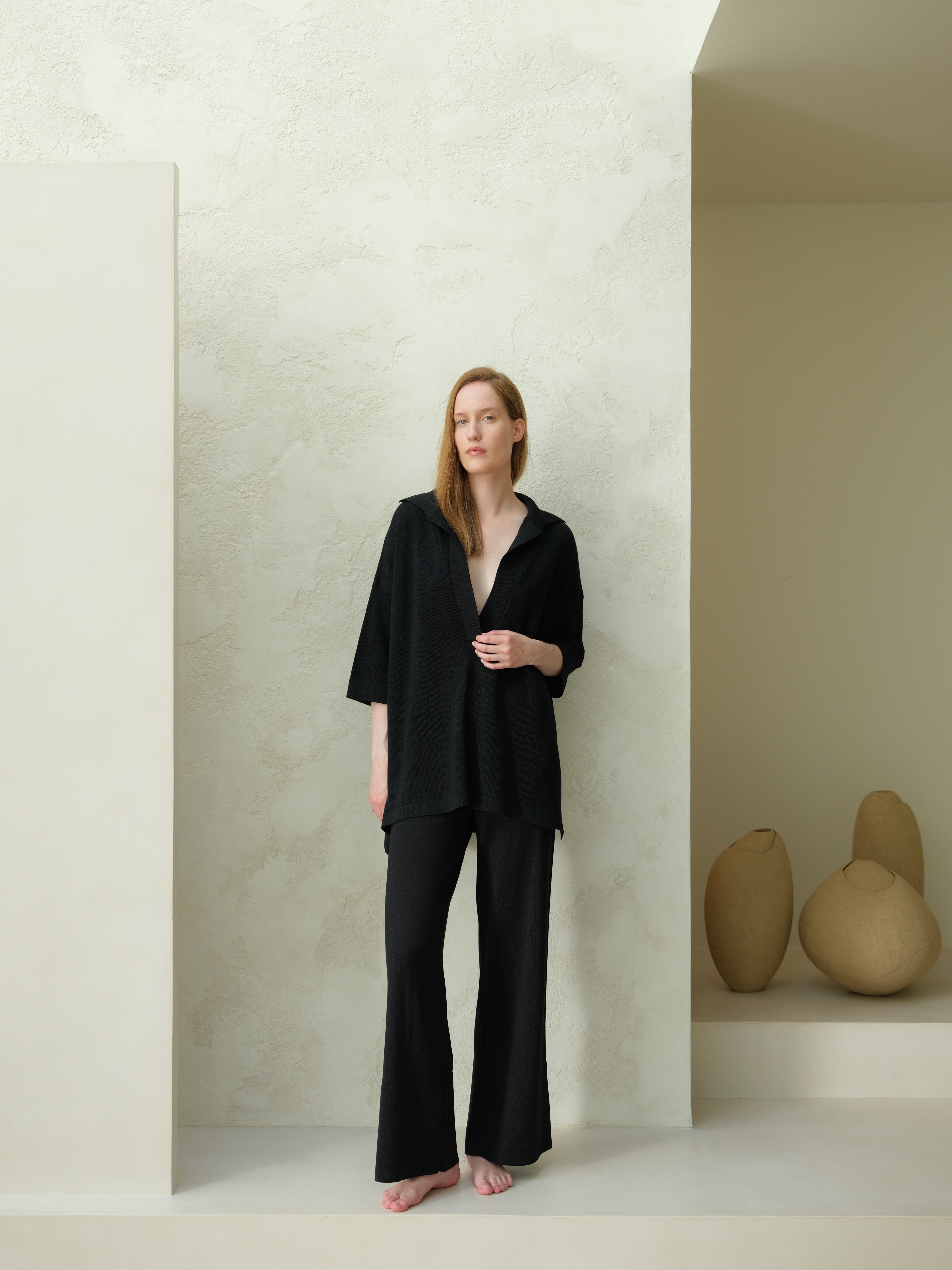 Extra Fine Merino Wool Maxi Polo