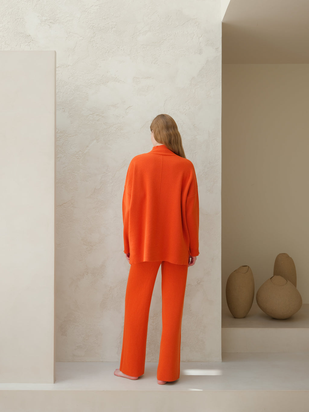 Cashmere Mix Solid Maxi Turtleneck Sweater