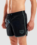 Arena Costume Pantaloncino Uomo Nero Salvia - Big Logo Borders 009103560