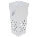 Portaombrelli In Ferro Porta Ombrelli Design Stand Vaschetta Salvagoccia Bianco