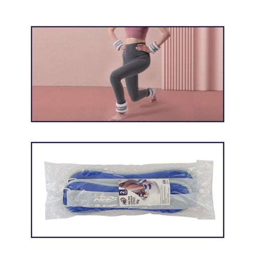 Coppia Pesi Per Caviglie/Polsi Sabbia Sport Fitness Cavigliere Da 750g (1.5kg) B