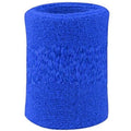 Polsino Tergisudore Elastico Polsiera In Spugna Cotone Per Tennis/Sport/Gym Blu