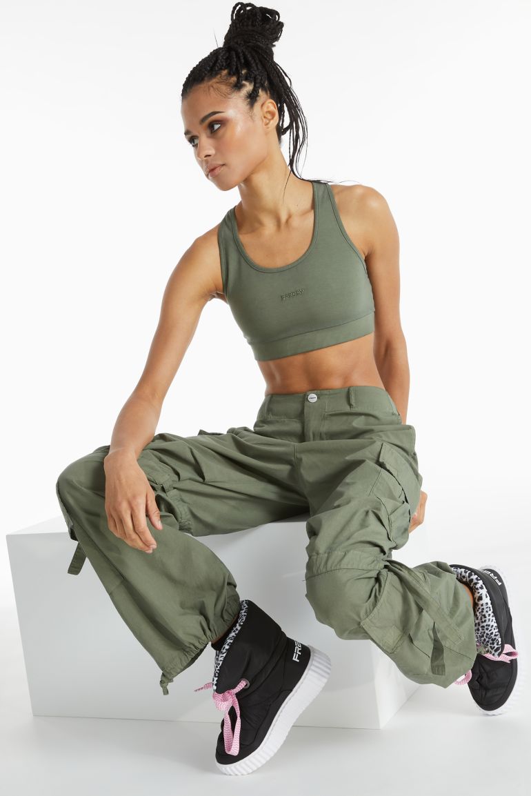 Freddy pantalone Cargo con tasche e coulisse BRITNEYF301 V69X verde pigmentato