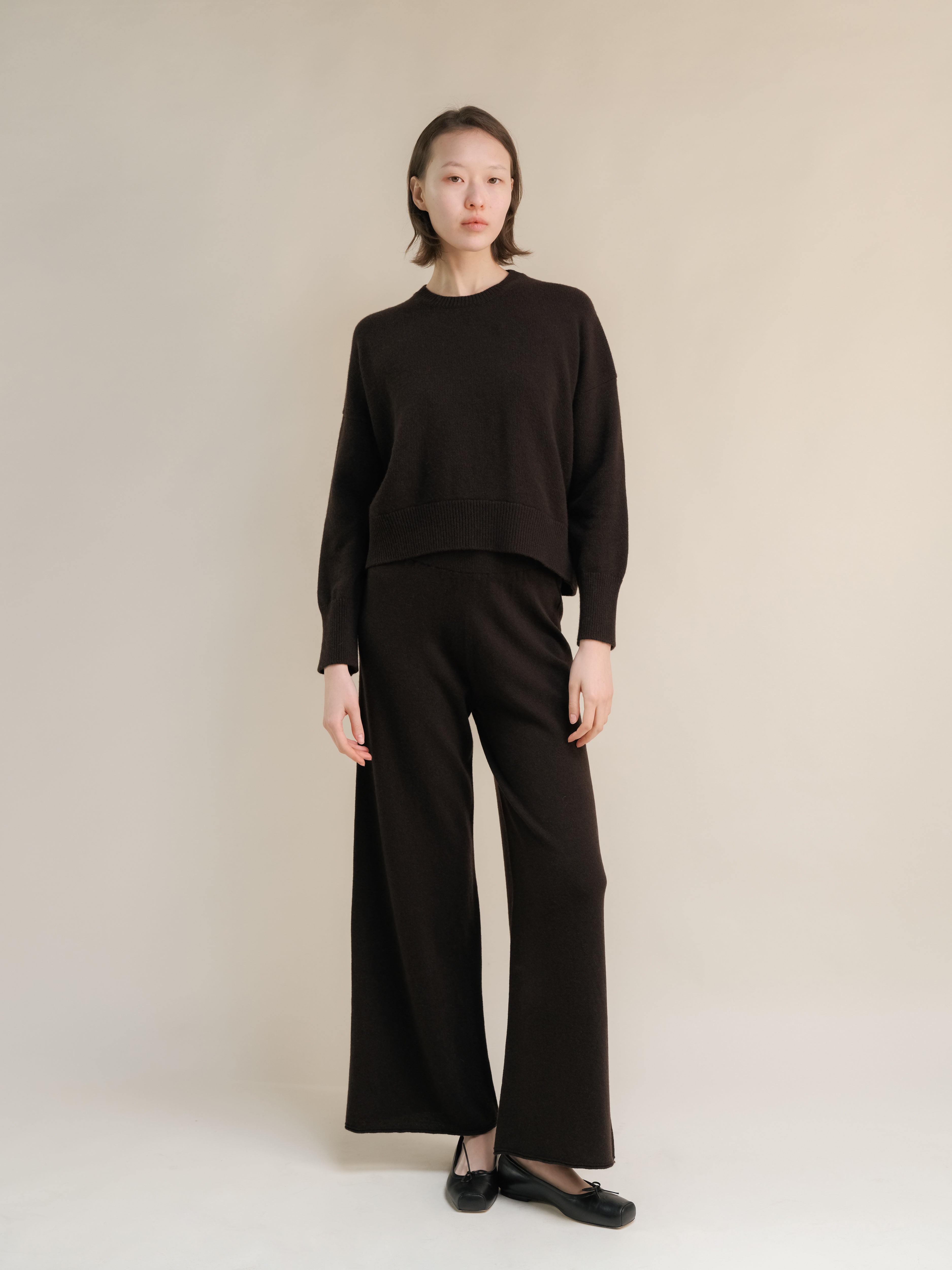 Cashmere Mix Relaxed Crewneck Sweater