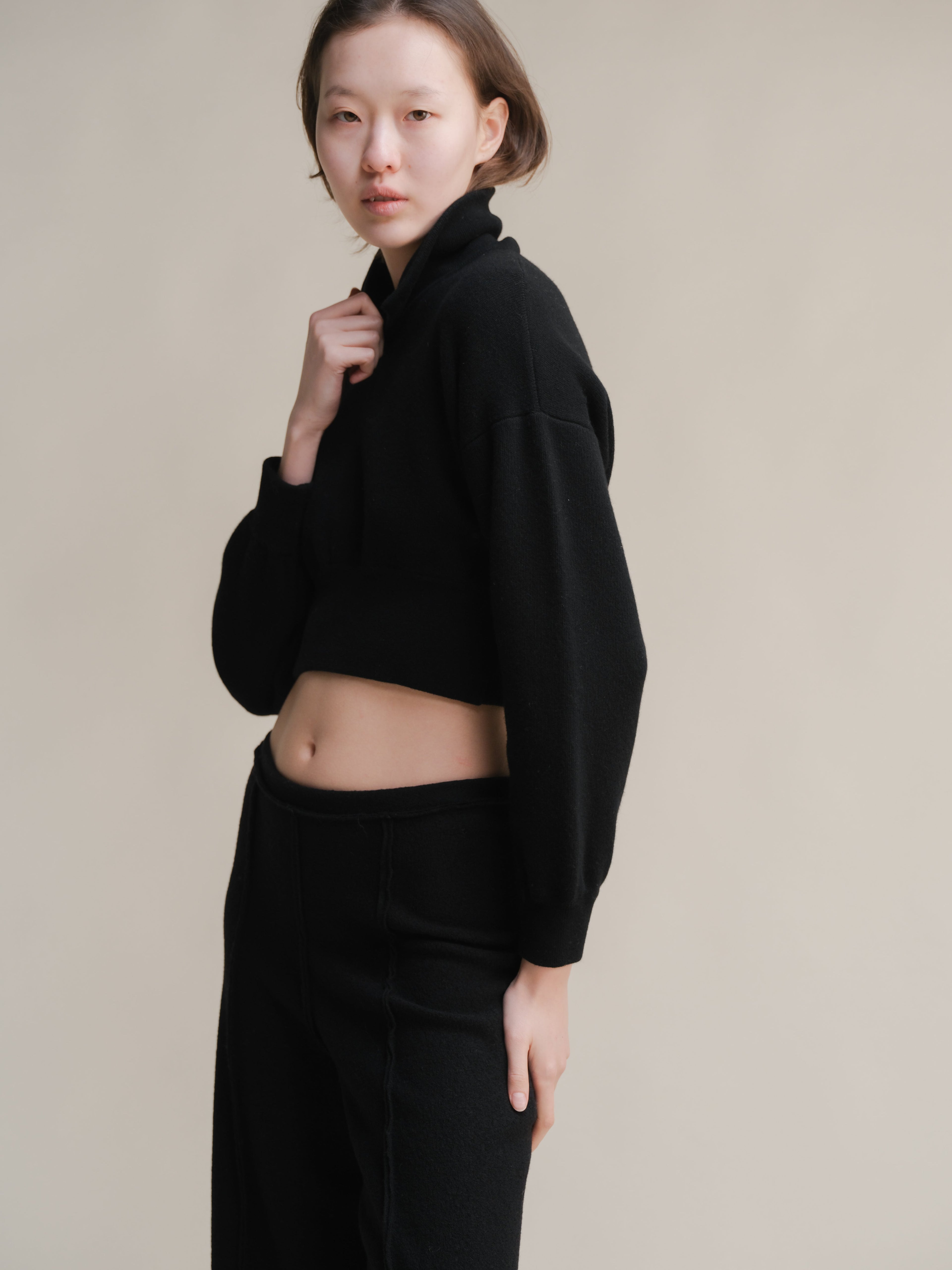 Superfine Lambswool Cropped Polo