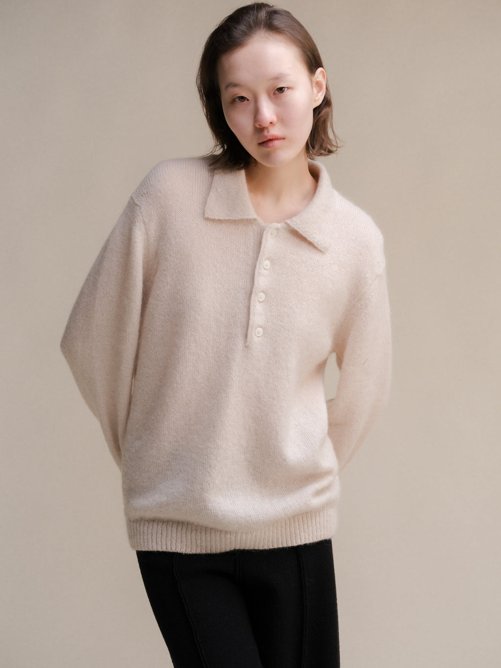 Polo in Mohair Mix