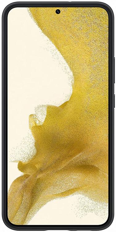 Samsung Silicone Cover Galaxy S22+ Cellulare Custodia Nera Morbida Black 5G Noir