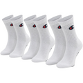Champion calzino di media altezza con logo C U34578 WW001 bianco. Confezione da 3 paia
