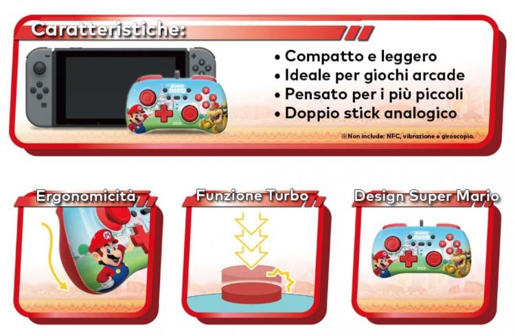Hori Controller Horipad Mini Pad - Super Mario Bros - Joystick Nintendo Switch