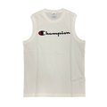 Champion canotta da uomo con logo avanti 220778 WW001 bianco