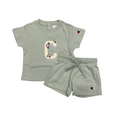 Champion completino da bambina maglietta e pantaloncino in cotone jersey 405117 GS129 salvia