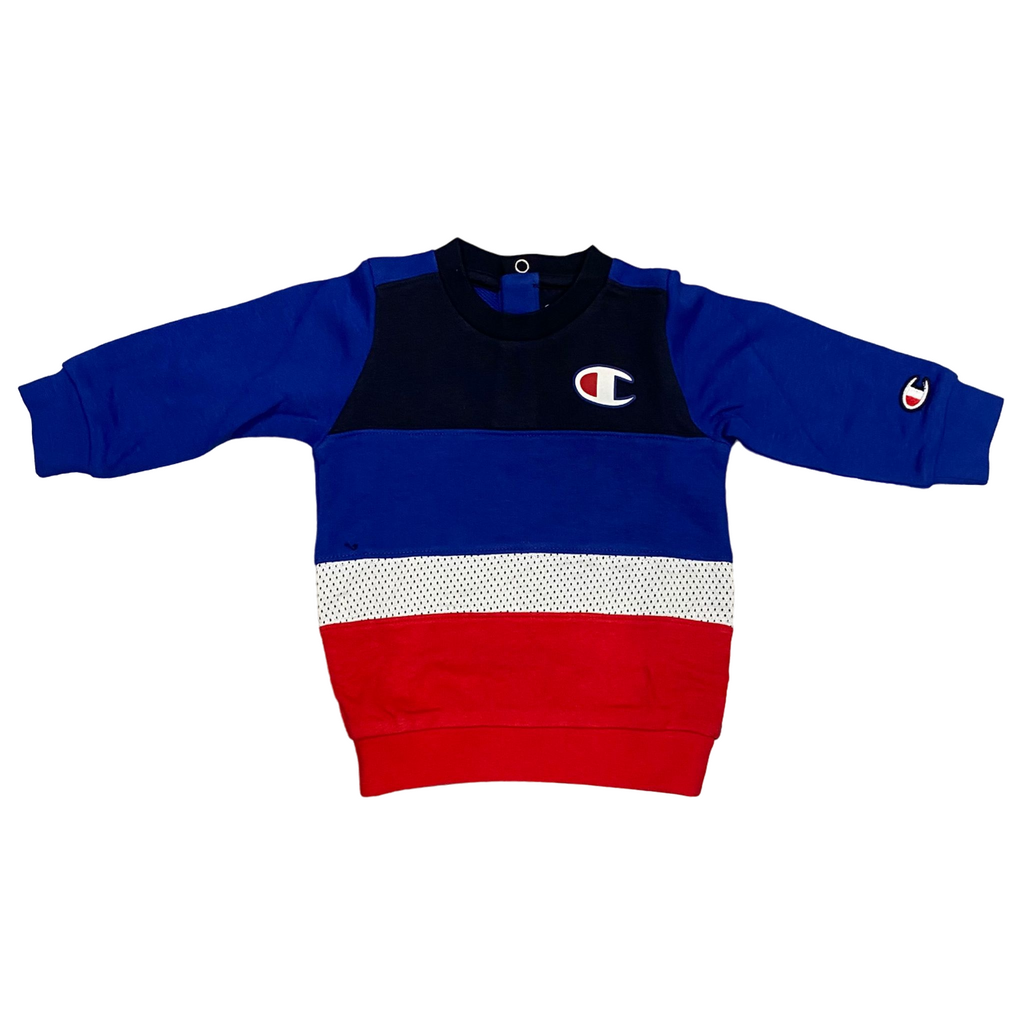 Champion tuta da bambino girocollo 306789 BS003 blu-rosso