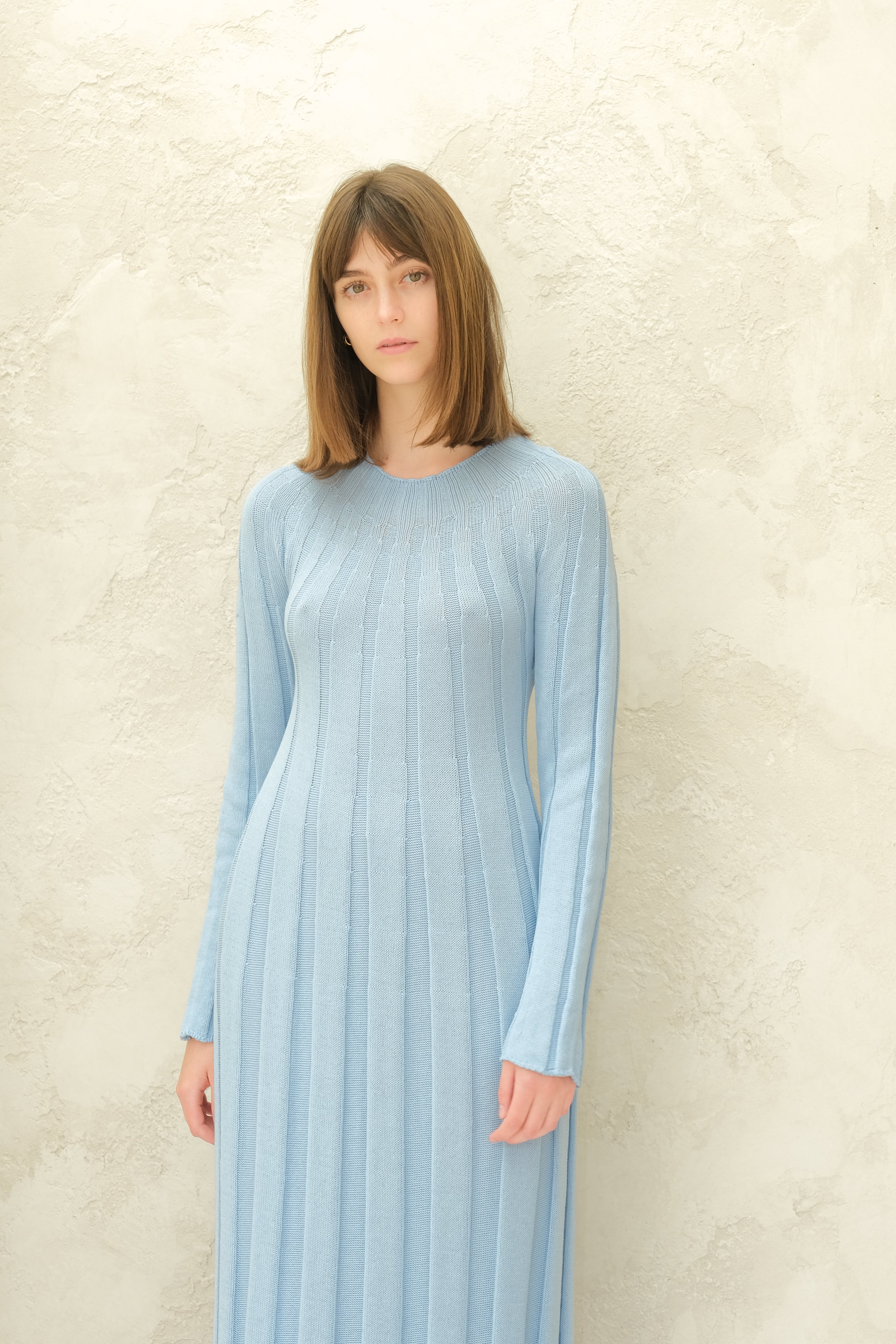 Fine Cotton Maxi Dress (3D-Knit)