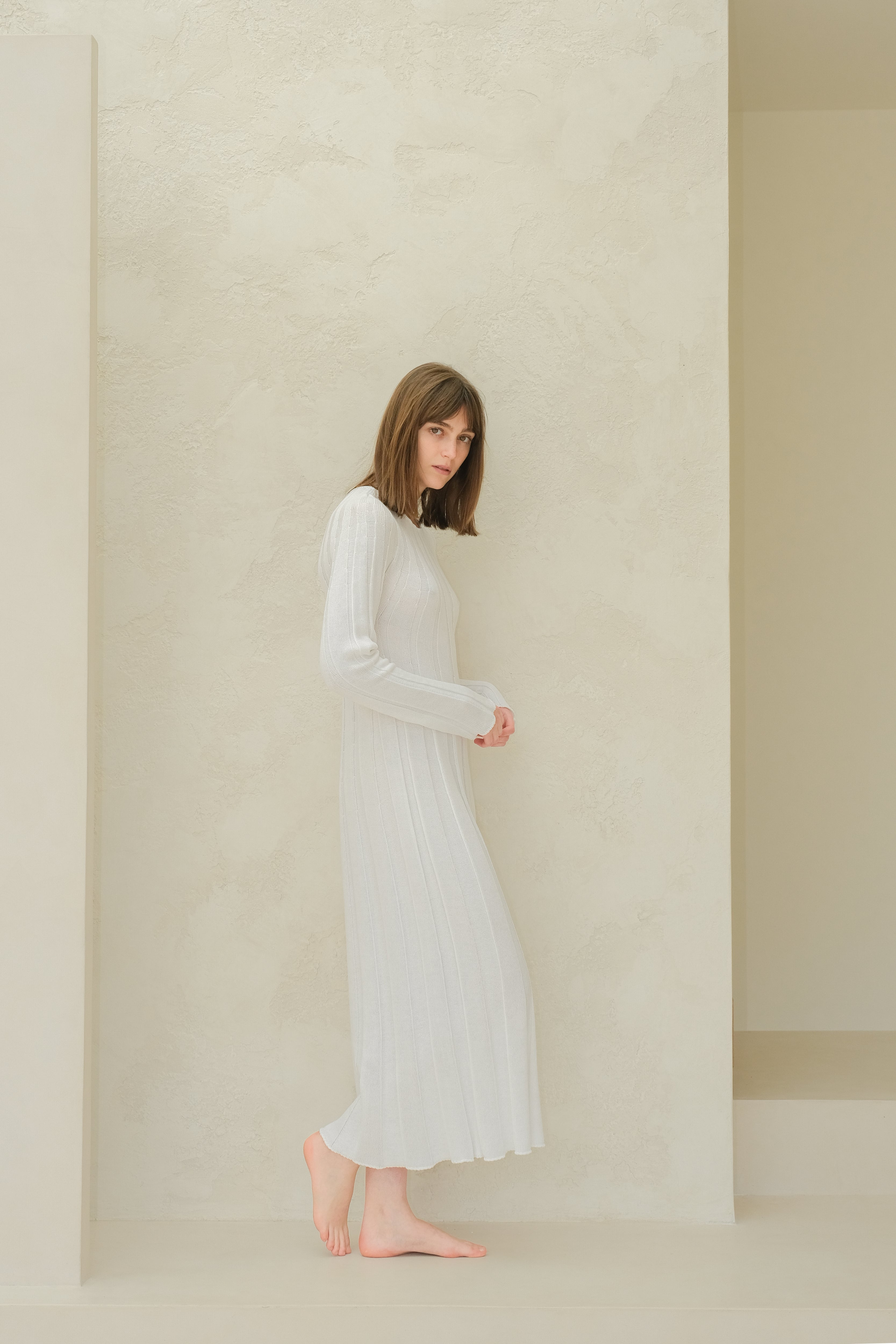 Fine Cotton Maxi Dress (3D-Knit)