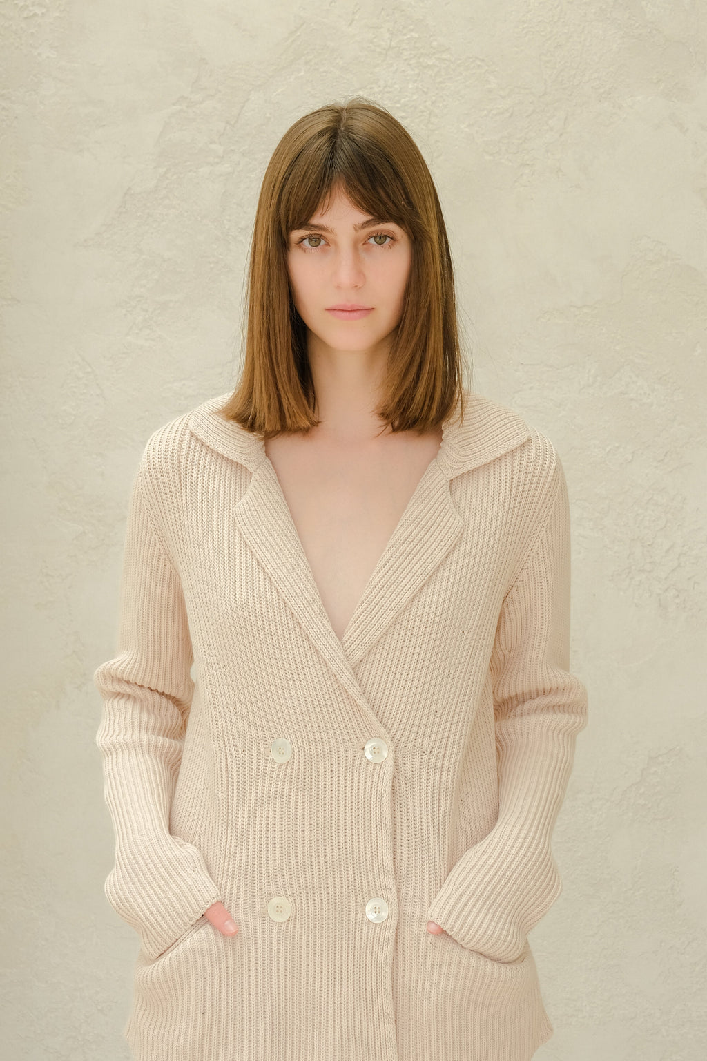 Fine Cotton Double Breasted Jacket