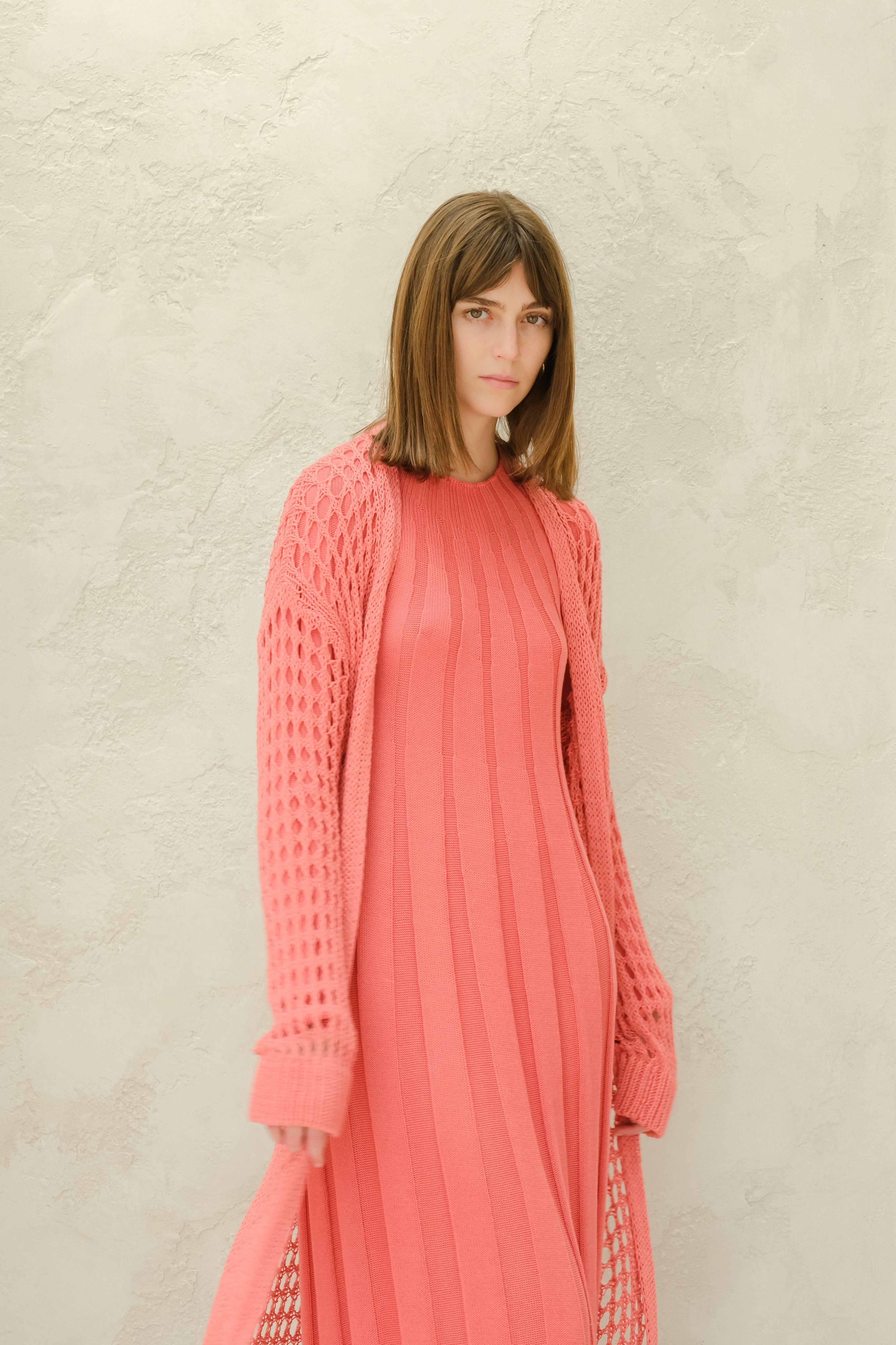 Fine Cotton Crochet Maxi Cardigan