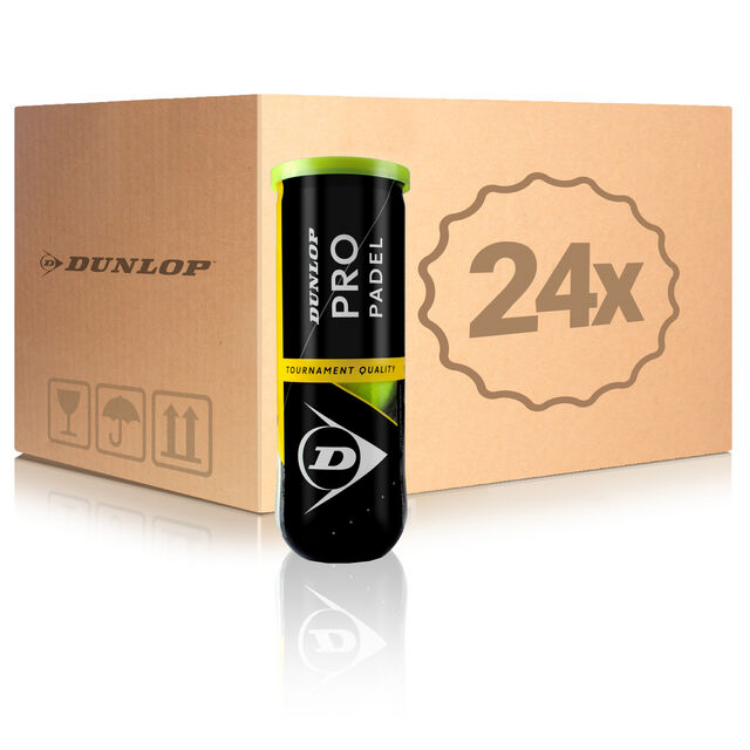 Dunlop Pallina da Padel Pro TB 3PET 601384 cartone da 24 tubi da 3 palline