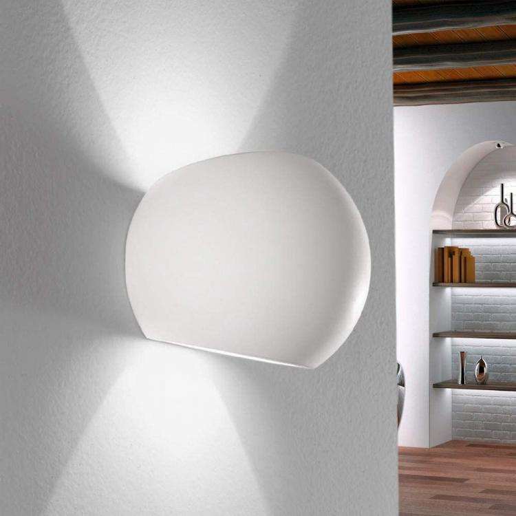 Universo Applique In Gesso Moderno A Parete Doppia Emissione Lampada G9 Interno