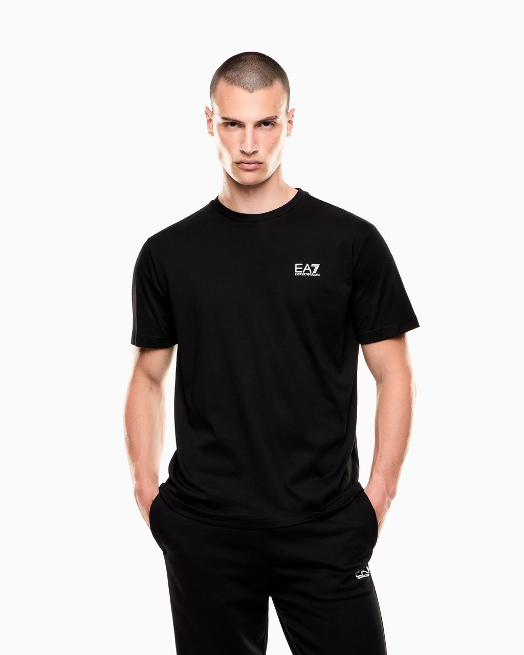 EA7 Emporio Armani T-shirt Logo Series Uomo Nera 7M000567 AF10375 MC008