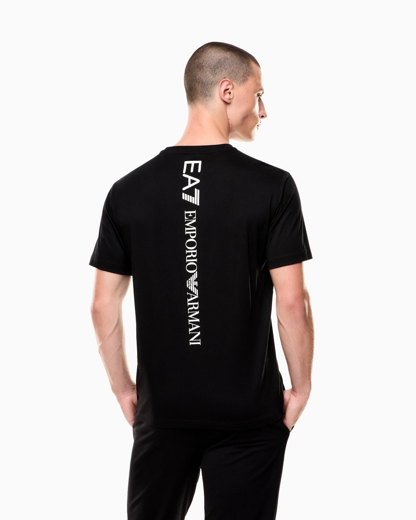 EA7 Emporio Armani T-shirt Logo Series Uomo Nera 7M000567 AF10375 MC008
