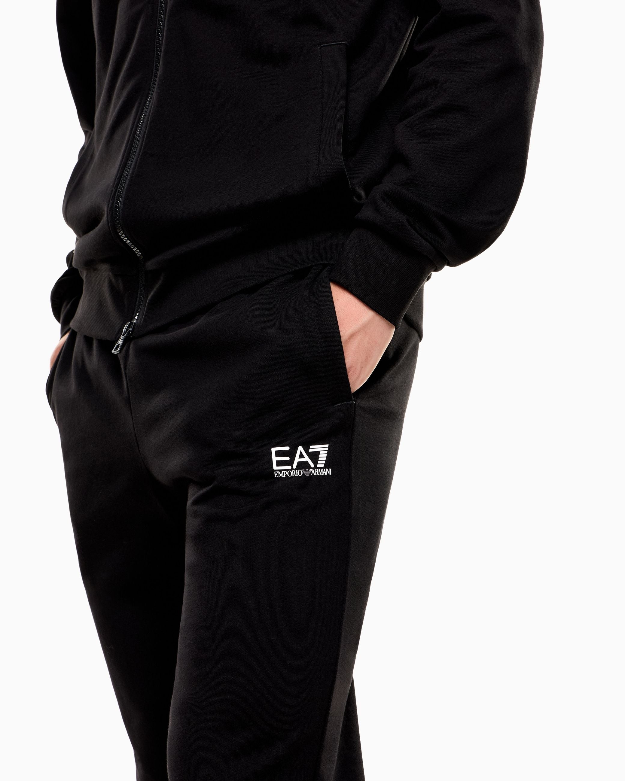 EA7 Emporio Armani Tuta Sportiva Uomo Nera Cotone Core Identity 8NPV60 PJVRZ 1200