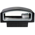 Plafoniera Da Esterno Applique Doppia Luce Acciaio Vetro E27 Lampada Led | Nero