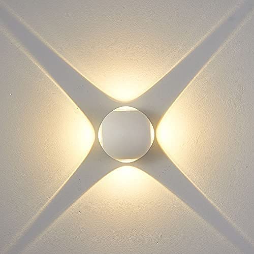 Universo Applique Led Sfera 4 Fasci A Parete Da Esterno Lampada Bianco Naturale