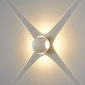Universo Applique Led Sfera 4 Fasci A Parete Esterno Lampada (Bianco Luce Calda)