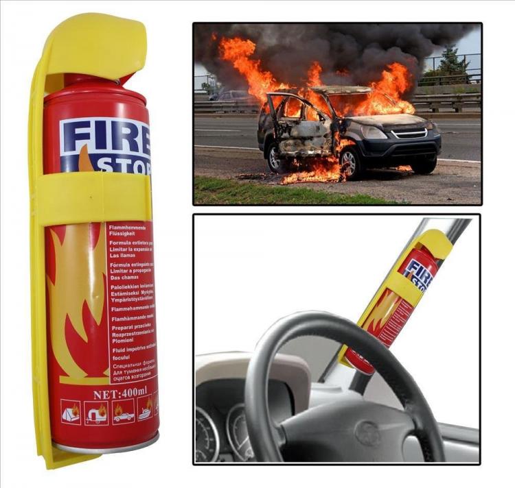 Mini Estintore Portatile 500Ml Auto Barca Camper Casa Ufficio Negozi Spegnifuoco