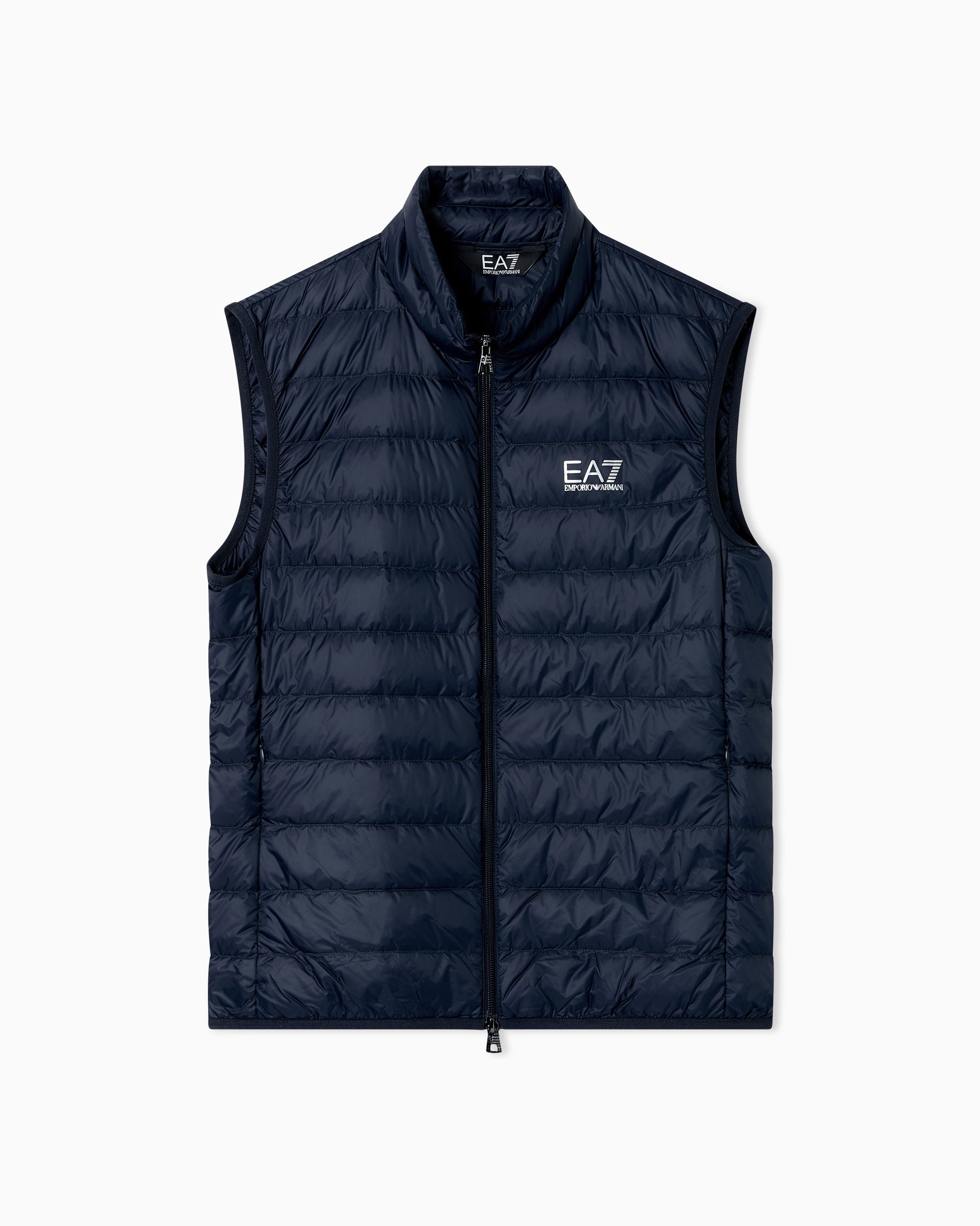 EA7 Emporio Armani Gilet Piumino Uomo Blu Packable Core Identity 8NPQ06 PNGPZ